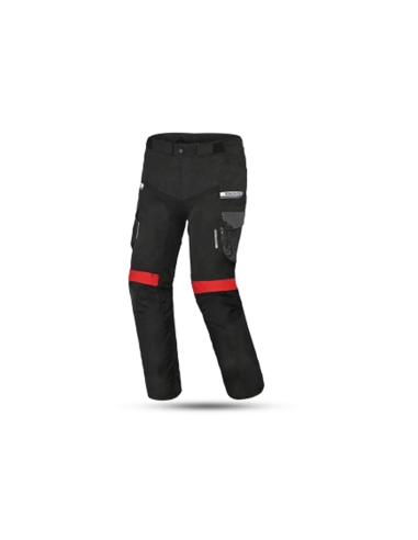 BELA - Pantalón Textil Crossroad Extreme WP Negro/Antracita/Rojo