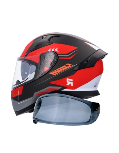 CAPACETE SHIRO KATANA ORB VERMELHO FOSCO