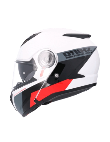 SHIRO CASCO EXPLORER MAVERICK BLANCO PERLA ROJO