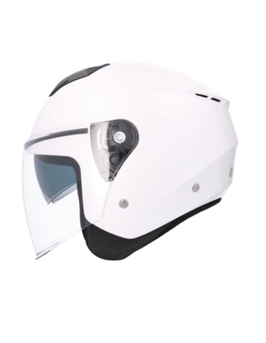 SHIRO CASCO OF852 IBIZA MONOCOLOR BLANCO PERLA