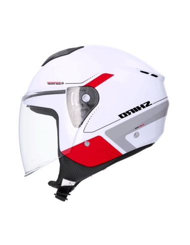 SHIRO CASCO IBIZA SPORTAGE BLANCO PERLA ROJO