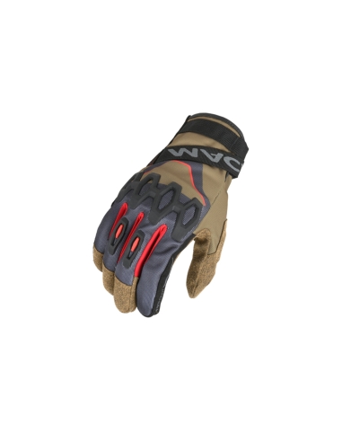 Macna Zairona Guantes de mujer Taupe/black/red