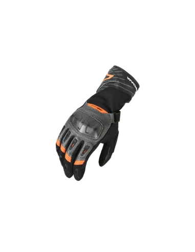 Macna Tempo Guantes perforados Black/dark grey/orange