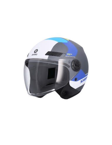 CAPACETE SHIRO KYOTO SH-62 KALOS TITANIUM AZUL MATE