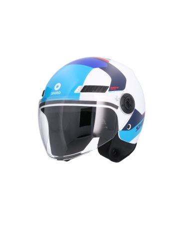 CAPACETE SHIRO KYOTO SH-62 KALOS BRANCO AZUL