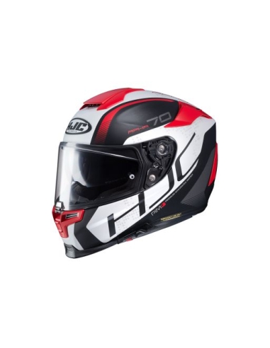 Casque de moto intégral HJC V10 Grape MC1SF noir mat rouge