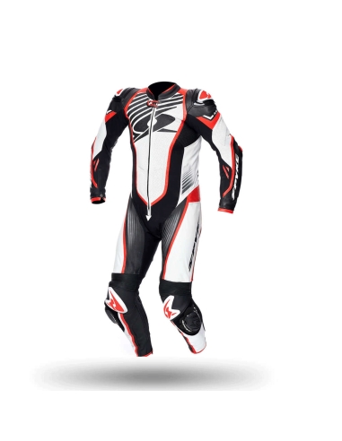 SPYKE - ARAGON RACE 1PC SUIT BLACK/WHITE/FLUO RED