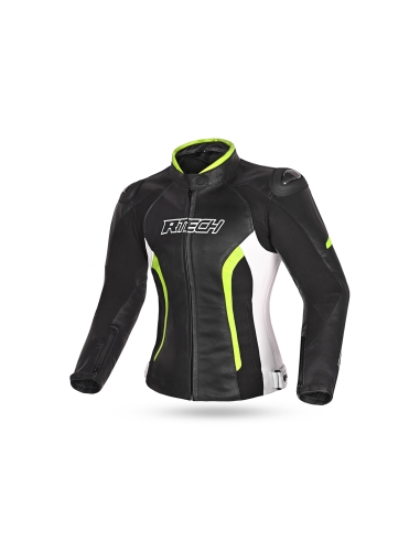 R-TECH - Chaqueta Tom Rider Lady Negro/Amarillo Flour