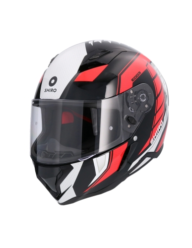 SHIRO CASCO  HUNTER SH-890 EDGE NEGRO_ROJO