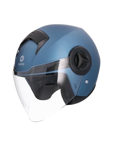 SHIRO CASCO ATENAS MONOCOLOR AZUL MATE