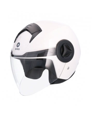 SHIRO CASCO ATENAS MONOCOLOR BLANCO PERLA