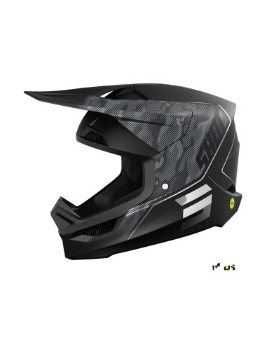 SHOT Race Motocross Casco Phaser Negro Azul Holográfico  Nacarado