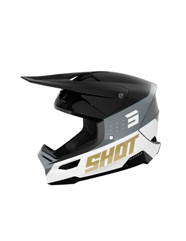 Shot Furious Mirage Motocross Casco Oro Negro Brillante