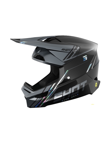 SHOT Race Sprint Motocross Casco Camo Tactic Negro Gris Mate