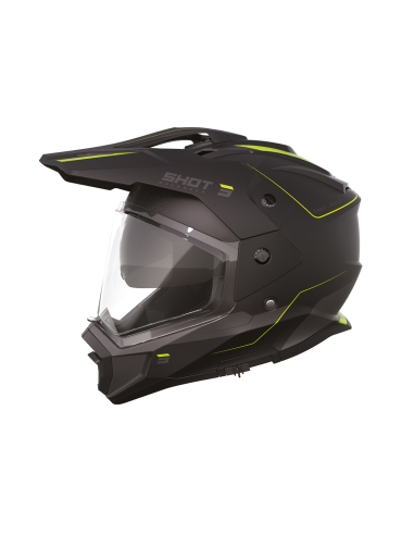 Shot Trek Rally Casco Black Neon Yellow Matt