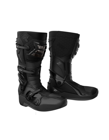 Shot Race 8 Racing Motorcycle Boot Black Chrome