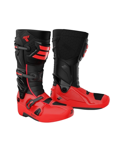 Shot Race 8 Racing Bota Moto Negro Rojo