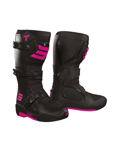 Shot Race 4 Racing Bota de Moto Rosa