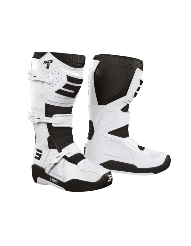 Shot Race 4 Racing Motorcycle Boot White