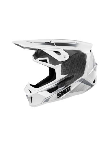 Shot Lite Aventura Casco De Challenger Negro Blanco Nacarado