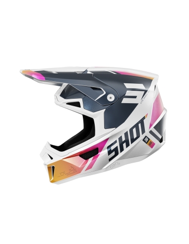 Shot Lite Aventura Casco De Ultra Azul Naranja Rosa Nacarado