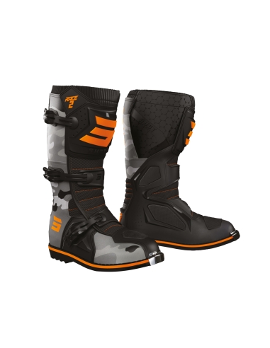 Shot Race 2 Racing Motorcycle Boot Camo Nen Orange