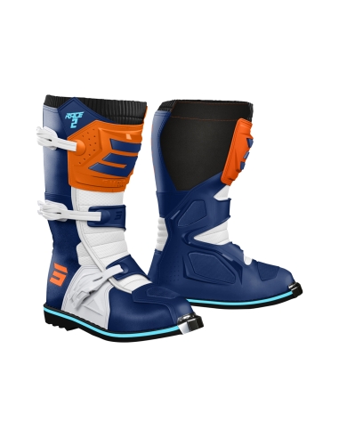 Shot Race 2 Kid Motorcycle Boot Blue Orange