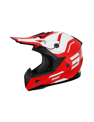 Shot Pulse Lines Adventure Helmet Bright Red