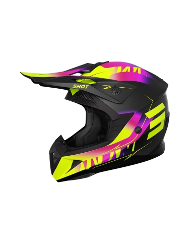 Shot Pulse X Trem Adventure Helmet Neon Yellow Matte Pink