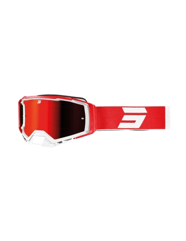 Shot Core Gafas De Moto Rojo Sólido Brillo