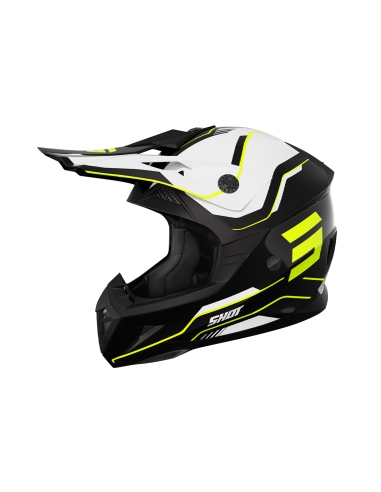 Shot Casco Pulse Kid Lines Black_Neon_Yellow_Glossy Ys