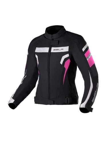 Bela Rebel Lady Rider giacca da moto tessile Nero / Rosa