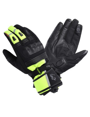 Bela Ice Winter lady WP Motorradhandschuhe Schwarz/Gelb Fluor