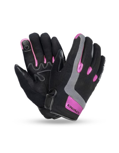 BELA Galaxy Lady WP Gants Moto Noir/Rose