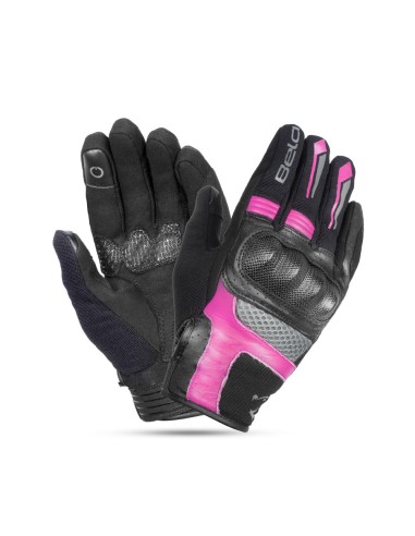 BELA - Guante Textil Hero Air Lady Negro/Rosa