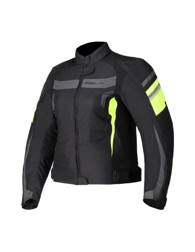 Bela Rebel Lady Rider Motorrad Textiljacke Schwarz/Gelb Fluor