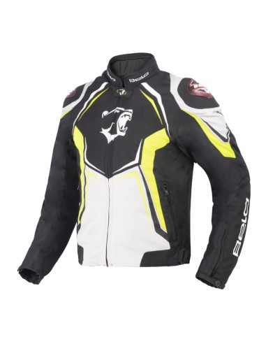 Bela Chaser Giacca moto - Nero/Ghiaccio/Giallo Fluorescente