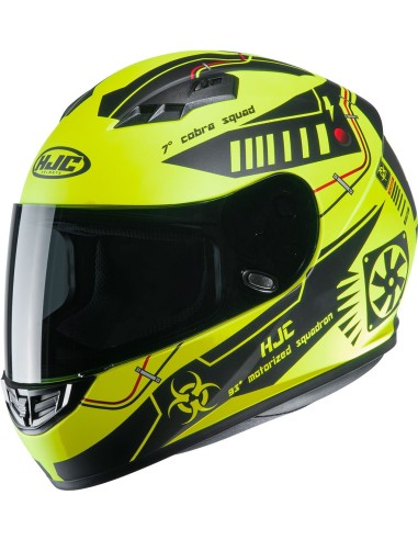 Casco integrale HJC CS-15 Safa MC4HSF Moto Sports Touring Nero Giallo Fluo