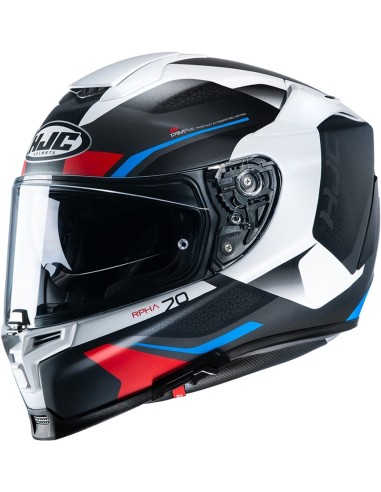 Capacete de motociclismo de turismo HJC RPHA 70 Kosis MC21SF vermelho azul branco