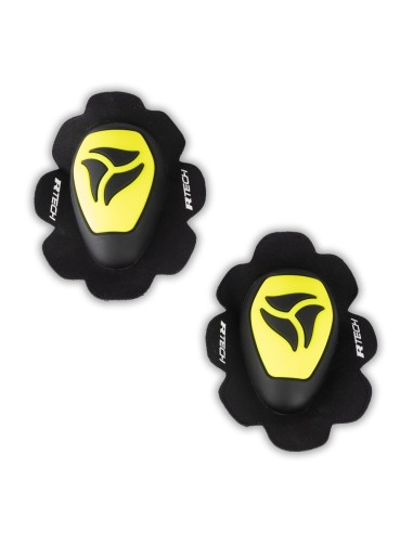 R-TECH - Protección Rodilla Knee Slider Negro/Amarillo Fluor