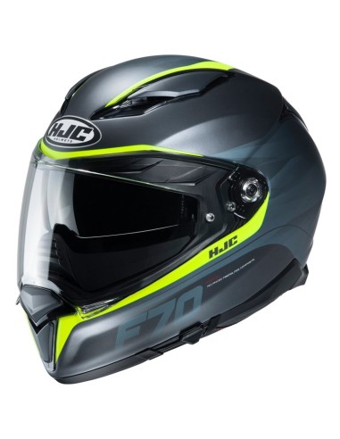 Capacete HJC F70 FERON preto para motas de turismo