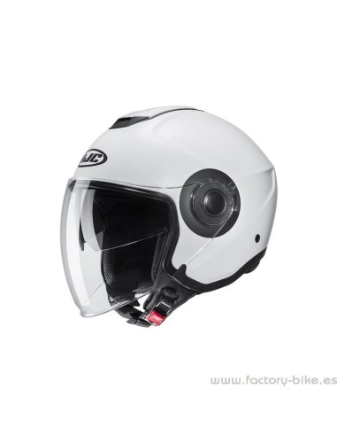 HJC I40 Semi Flat Pearl White Motorradhelm mit offenem Gesicht