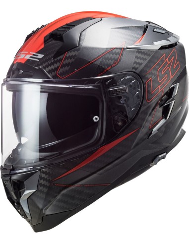 LS2 FF327 Storm Challenger CT2 vermelho brilhante dobrado Capacete de motociclista de estrada