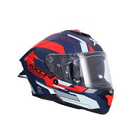 AXOR BRUTALE PLEXUS CASCO INTEGRL DE MOTO AZUL MATE ROJO