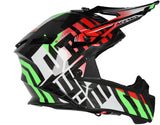 ACERBIS CASCO STEEL CARBONO 2206 NEGRO VERDE ROJO