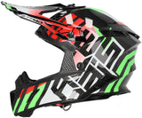 ACERBIS CASCO STEEL CARBONO 2206 NEGRO VERDE ROJO