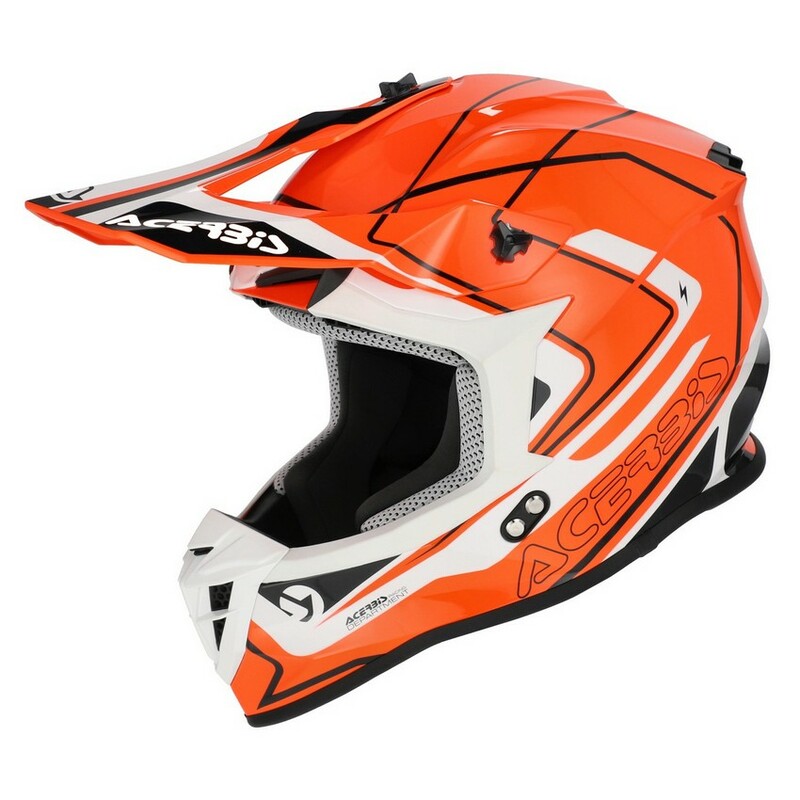 ACERBIS CASCO LINEAR 2206 NARANJA BLANCO