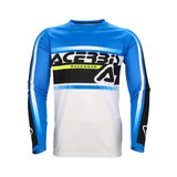 ACERBIS CAMISETA MX LINEAR LUGO AZUL BLANCO