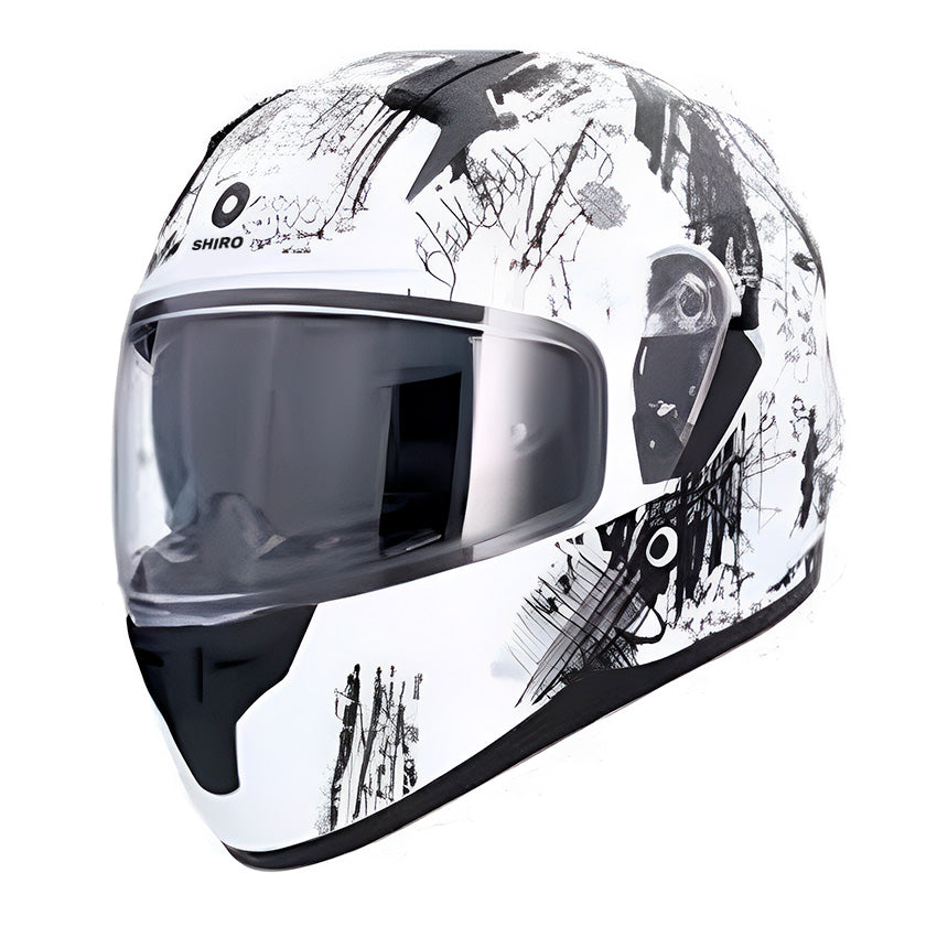 SHIRO Casco Trueno SH-667 Funky Blanco/Mate