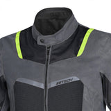 R-TECH SPIRAL MESH CHAQUETA DE MOTO DE HOMBRE TEXTIL  GRIS NEGRO AMARILLO FLOUR